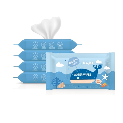 EDI Pure Water Baby Wipes 99 5 Pure Water Wipes OEM 60pulls مناديل مبللة يمكن التخلص منها