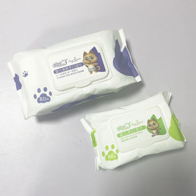 مناديل مبللة 80 تسحب مناديل مبللة ناعمة غير منسوجة مع غطاء