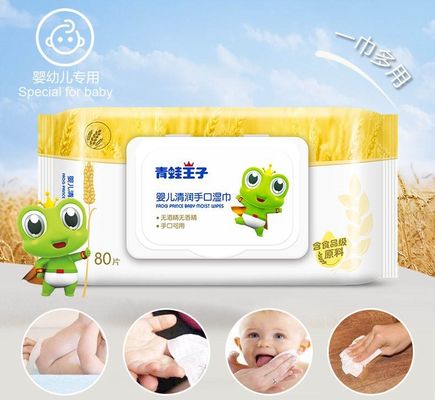 تصميم جديد مناديل مبللة طبيعية عضوية للأطفال مناديل مبللة من القطن اللطيف للطفل