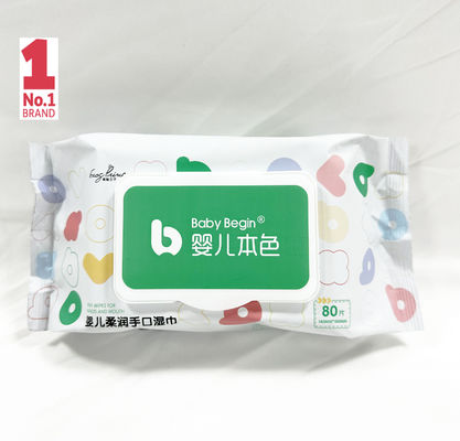 مناديل مبللة للأطفال من Spunlace قماش غير منسوج يمكن التخلص منها للطفل